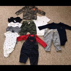 Carter, Gap, and Carhartt baby boy clothes.